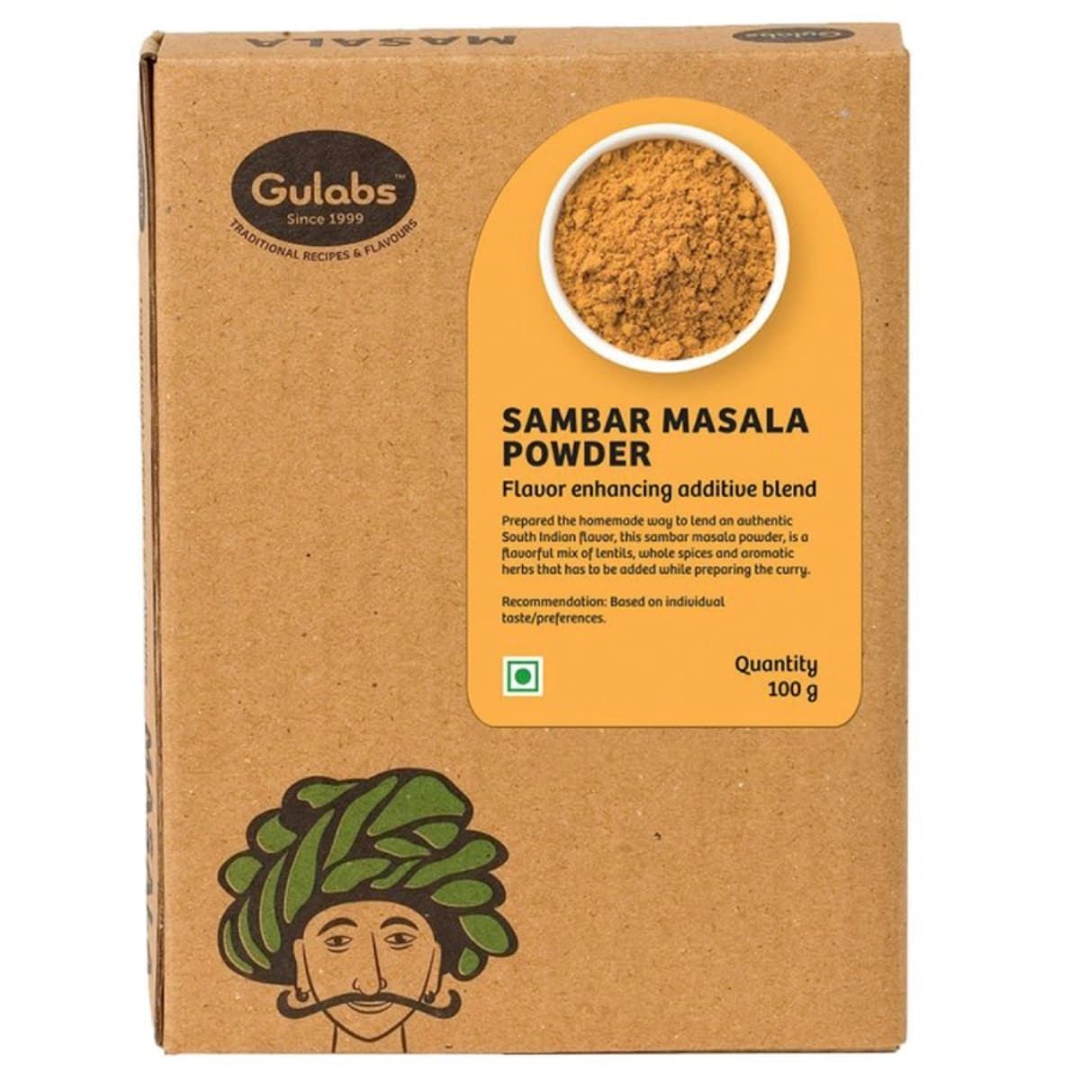 Gulabs Sambar Masala Powder    Box  100 grams